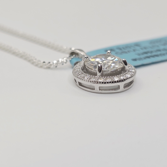 3.36 CTW Moissanite Pendant Necklace - Picture 7 of 10